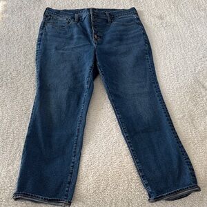 J. Crew Dark Blue Straight Leg Jeans